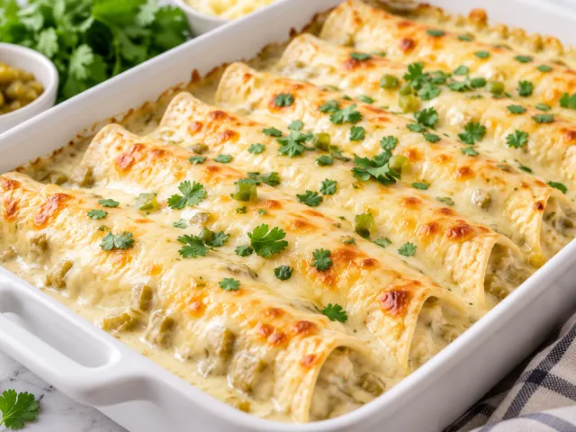 easy-white-chicken-enchiladas