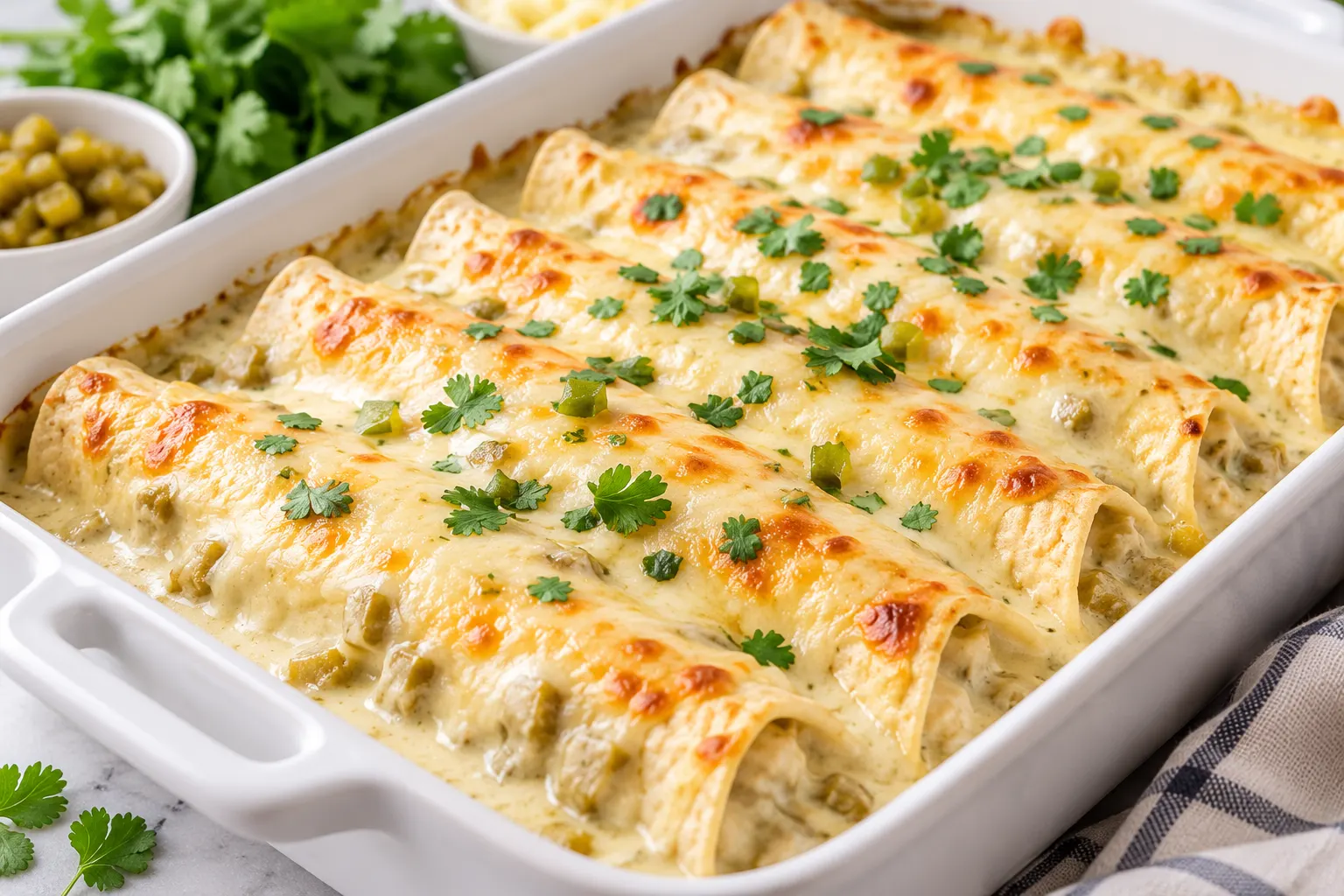easy-white-chicken-enchiladas