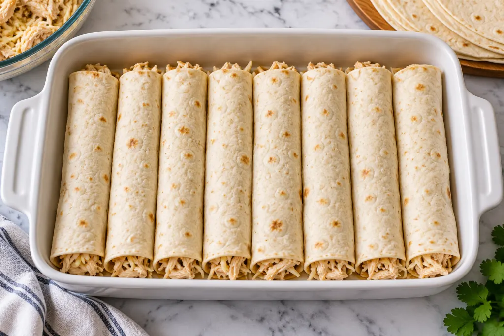 Homemade creamy white enchilada sauce with green chiles